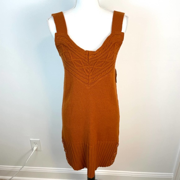 Energie Sleeveless Sweater Dress In Orange Size Medium NWT - Picture 1 of 10